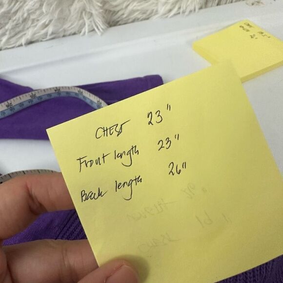 LAUREN RALPH LAUREN Purple Ribbed Knit Open Front Cardigan size XL cotton - Picture 8 of 8